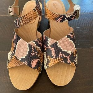 Madewell Johanna clogs, snakeskin